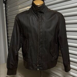 Vintage Members Only Leather Jacket 42